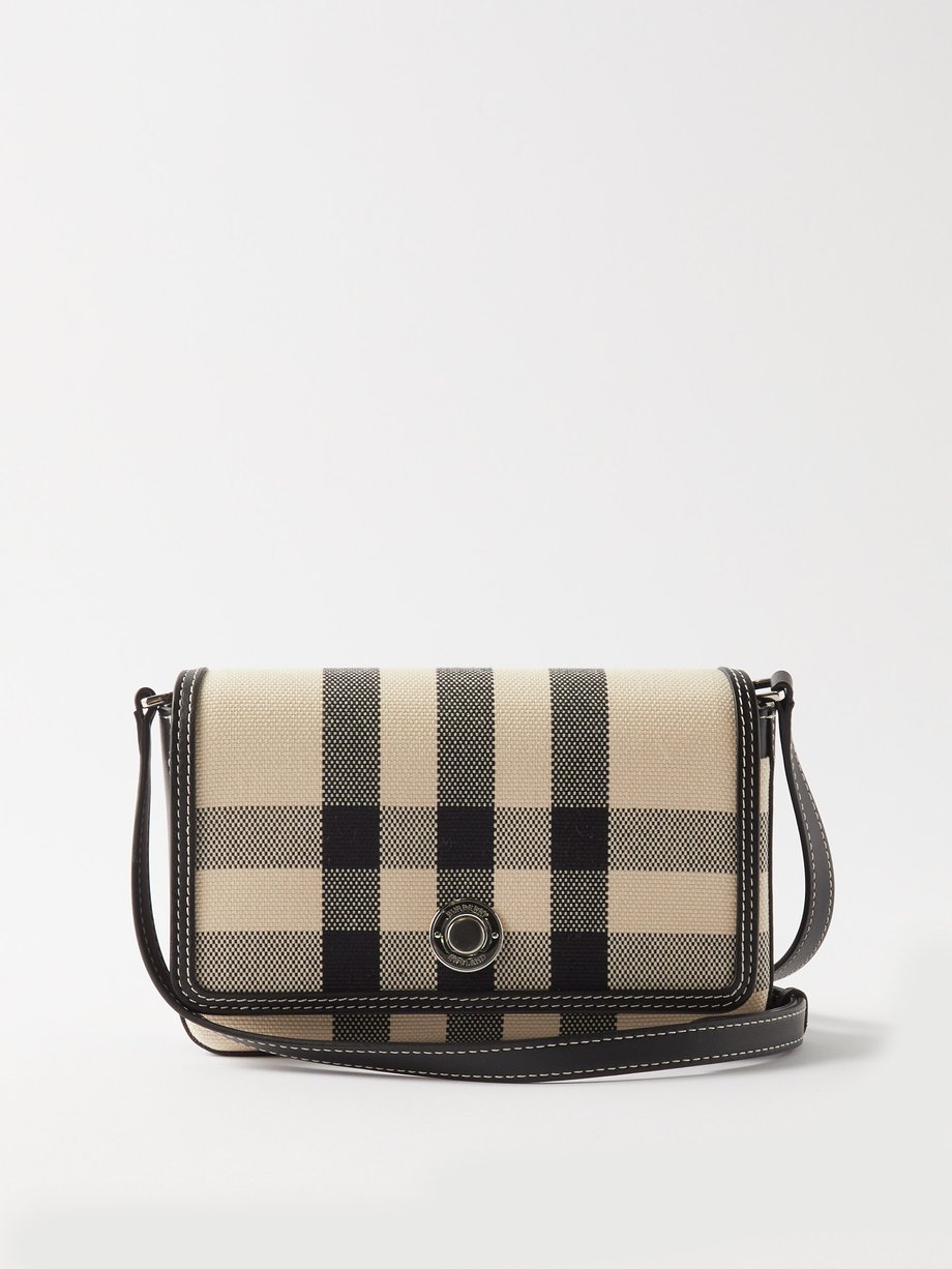 checked cross body bag