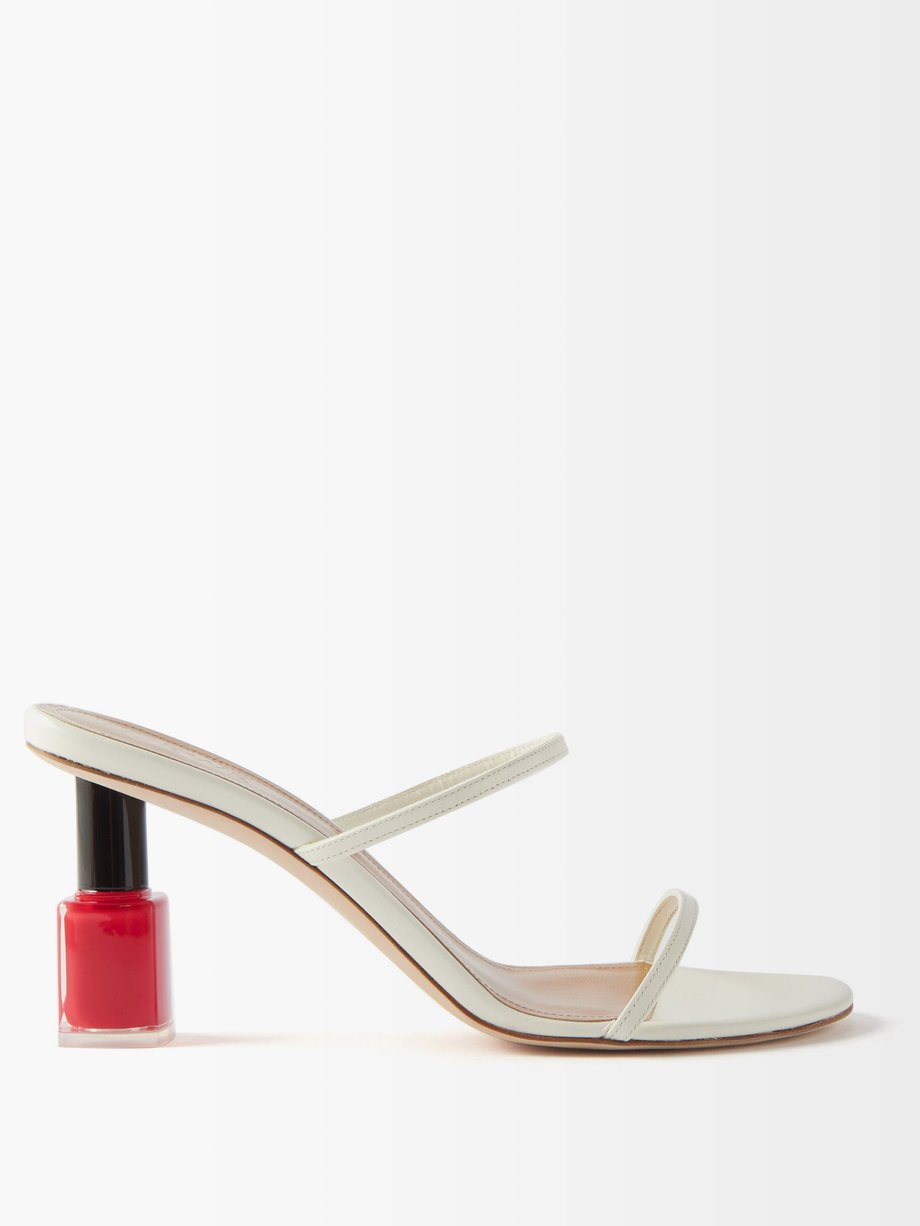 peanuts Terminal break up White Nail-polish heel leather sandals | LOEWE | MATCHESFASHION US