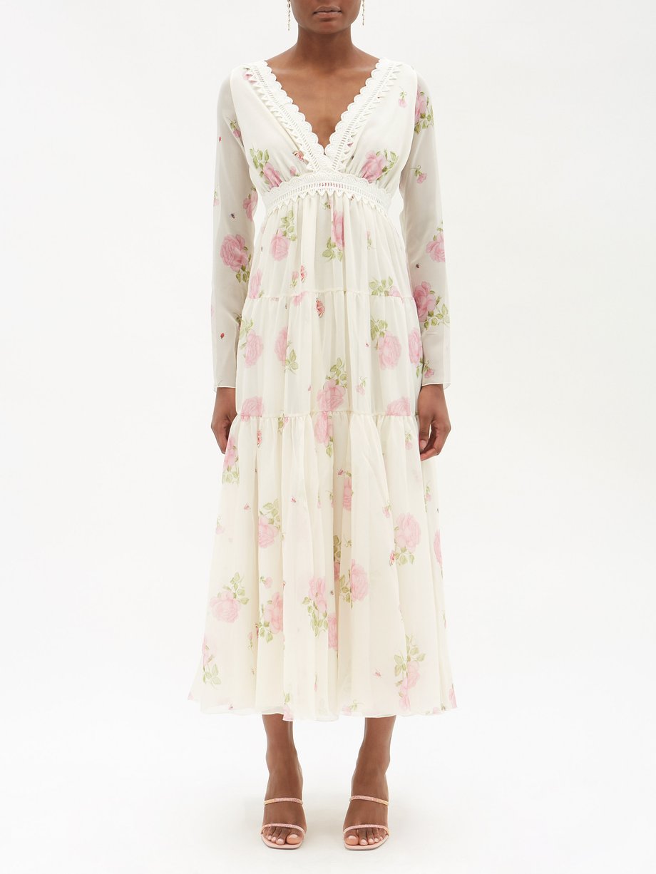 Lace Trimmed Floral Dress - stf.mn
