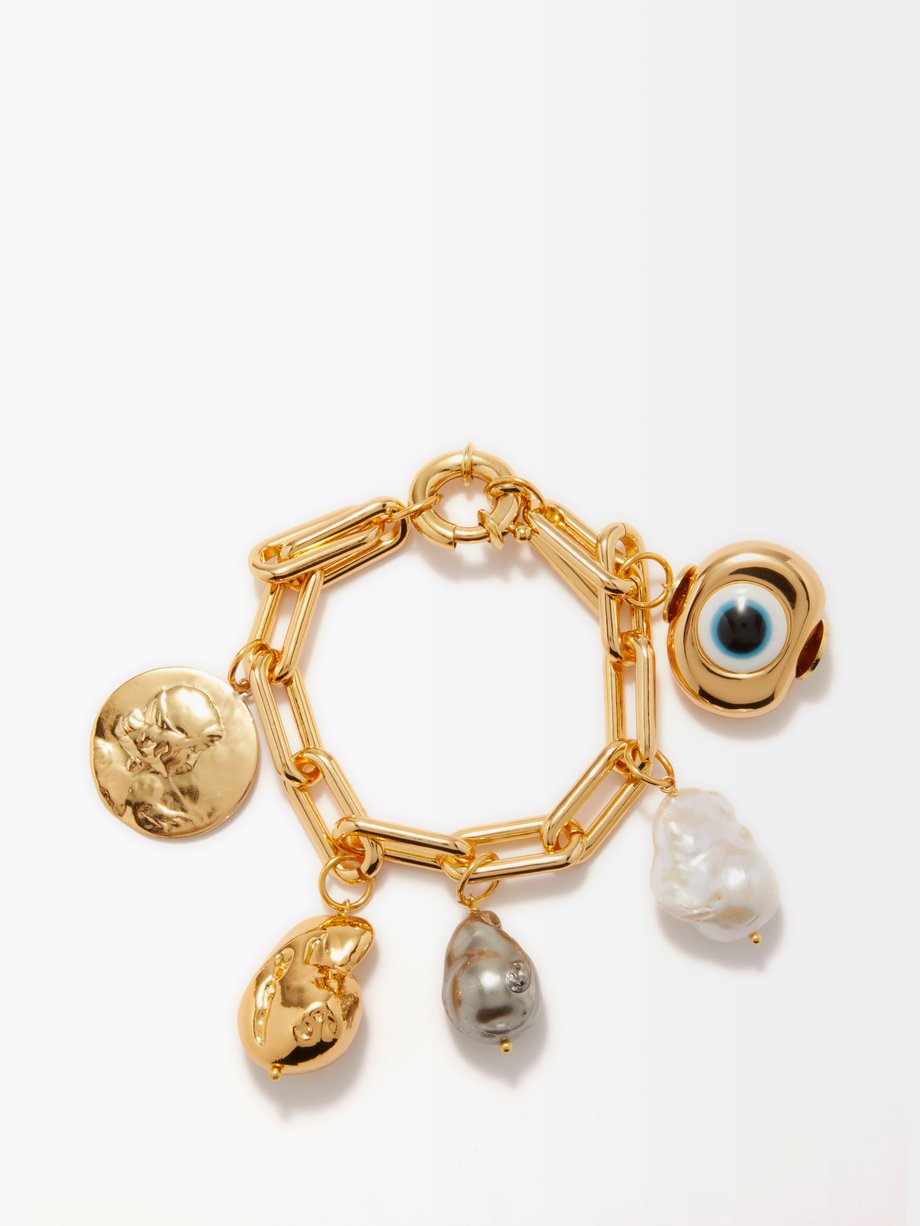 Gold Gold-plated charm bracelet | Timeless Pearly | MATCHESFASHION AU