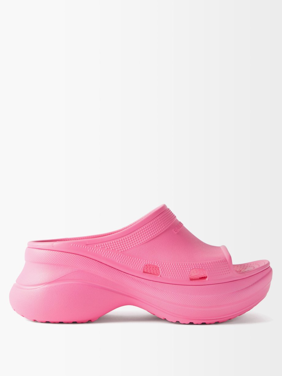 발렌시아가 Balenciaga Pink X 크록스 Crocs rubber clogs