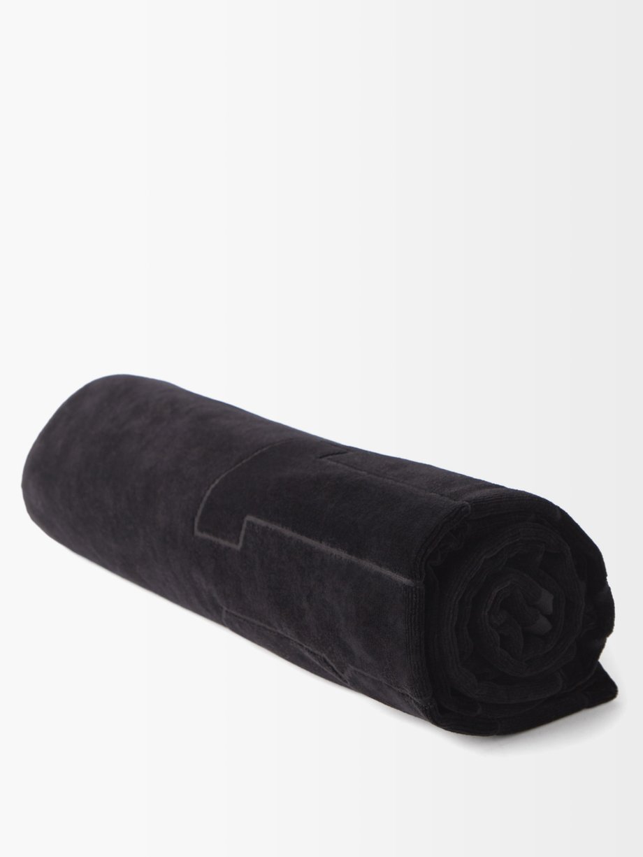 MATCHESFASHION Accessories Bags Luggage Paris-logo Cotton Beach Towel Black 