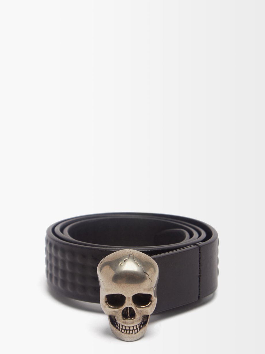 Black Skull-plaque leather belt | Alexander McQueen | MATCHESFASHION UK