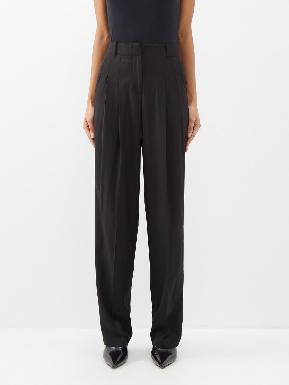Black Gelso pleated tailored trousers | The Frankie Shop ...