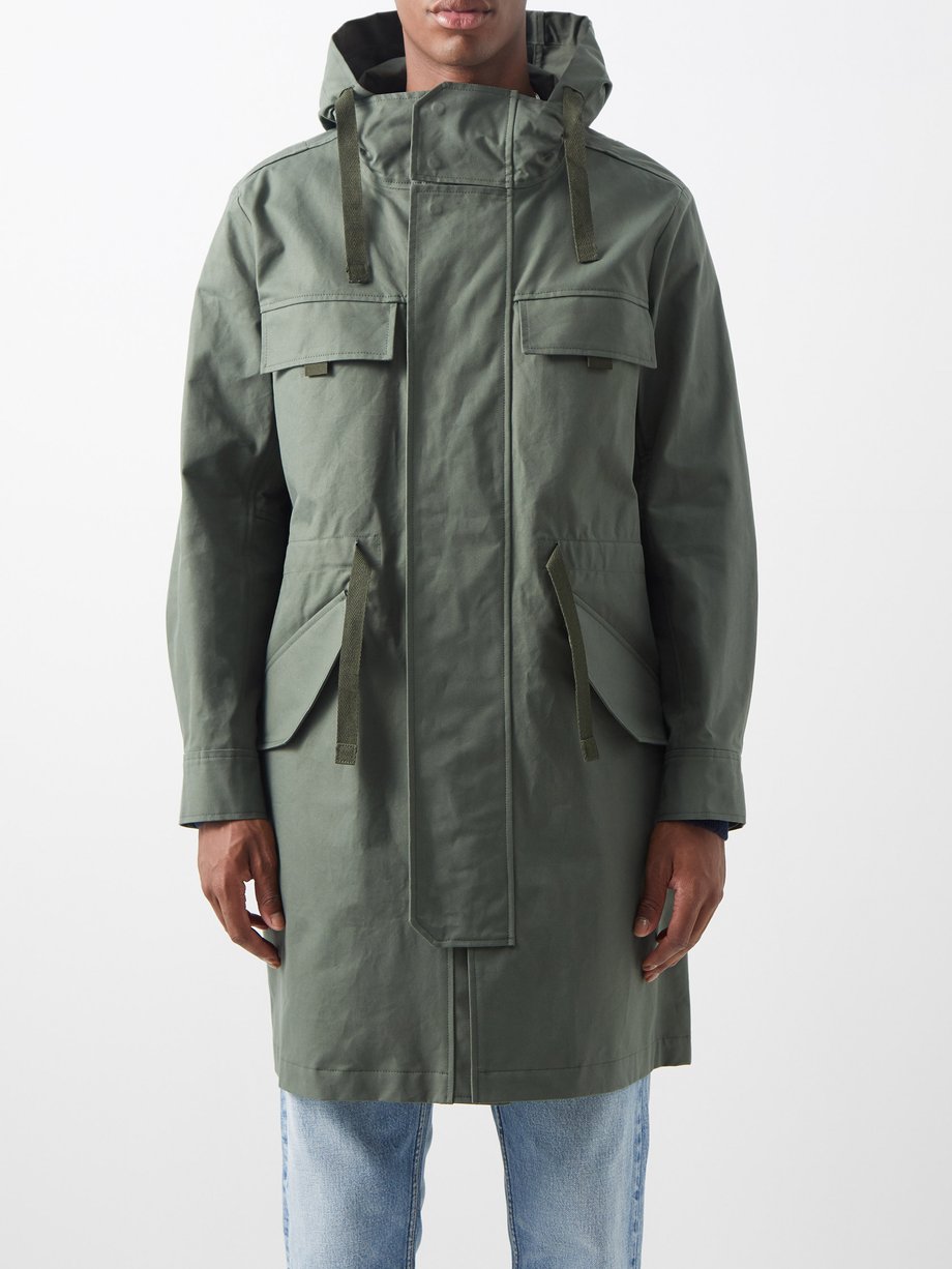 Parka en gabardine de coton à capuche Yael A.P.C Homme Vêtements Manteaux Imperméables et trench coats pour homme en coloris Vert 