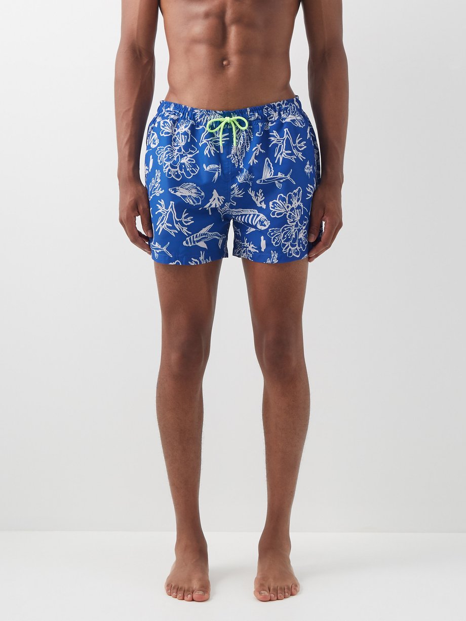 Blue Sketch-print recycled swim shorts | Paul Smith | MATCHESFASHION UK