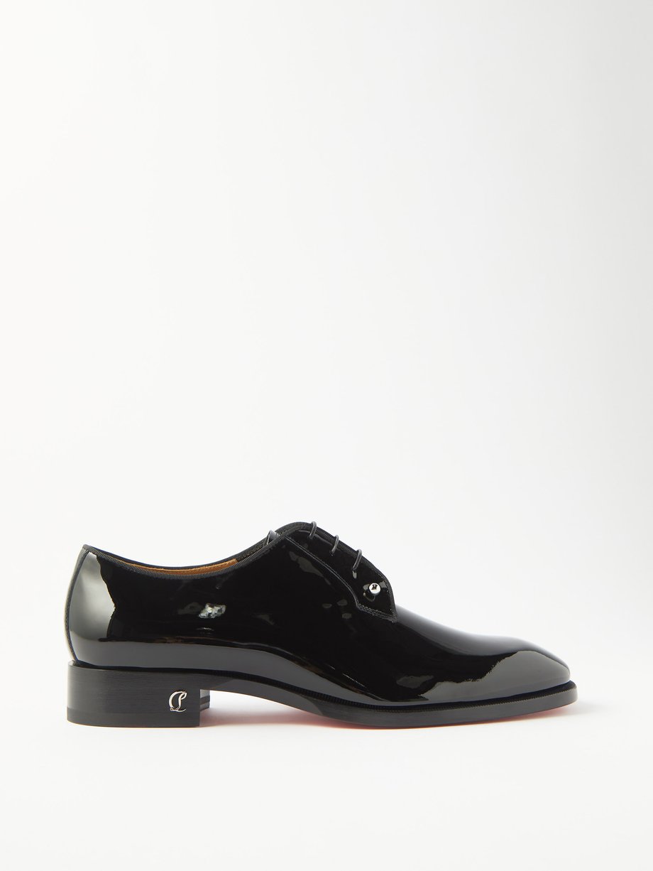 Black Chambeliss patent-leather Derby shoes | Christian Louboutin