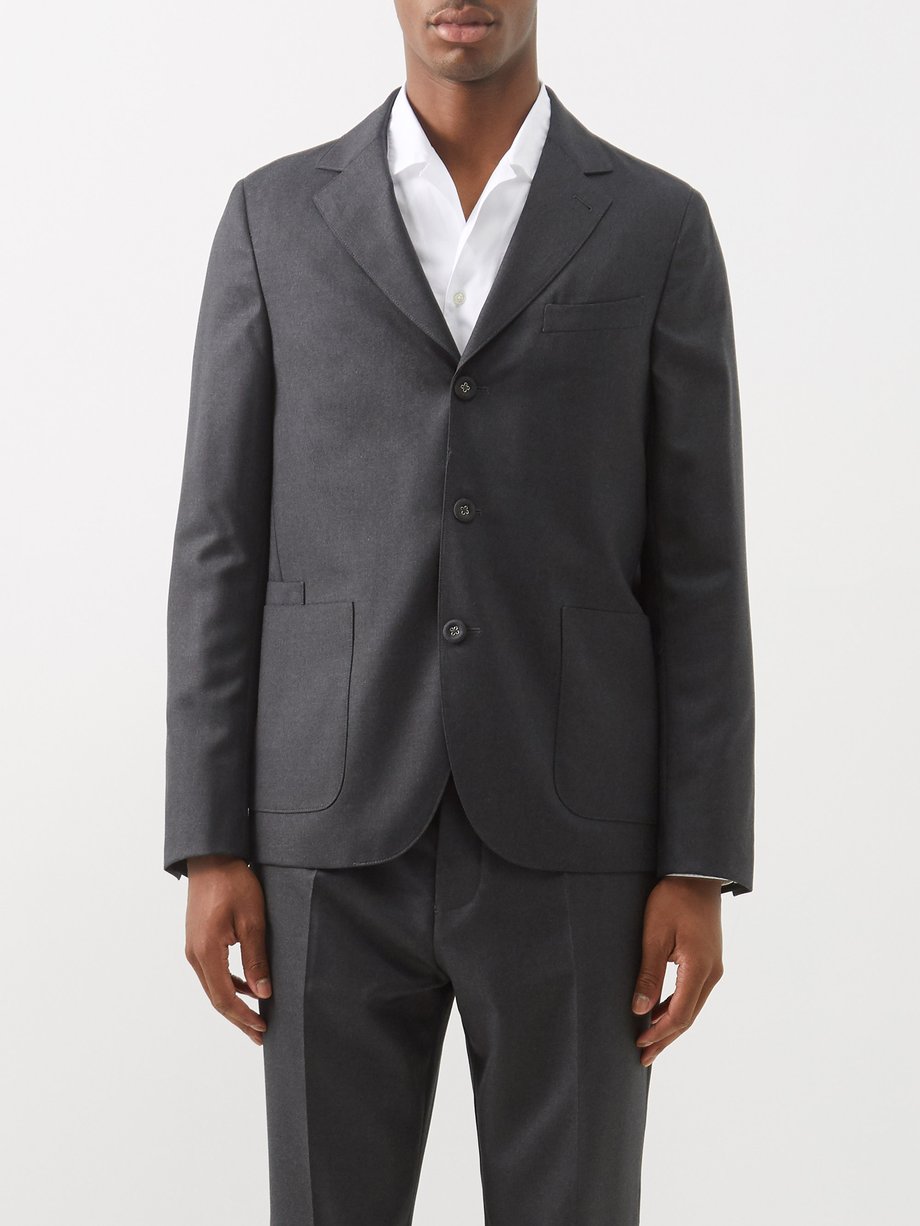 Grey Armie patch-pocket wool-twill suit jacket | Officine Générale ...