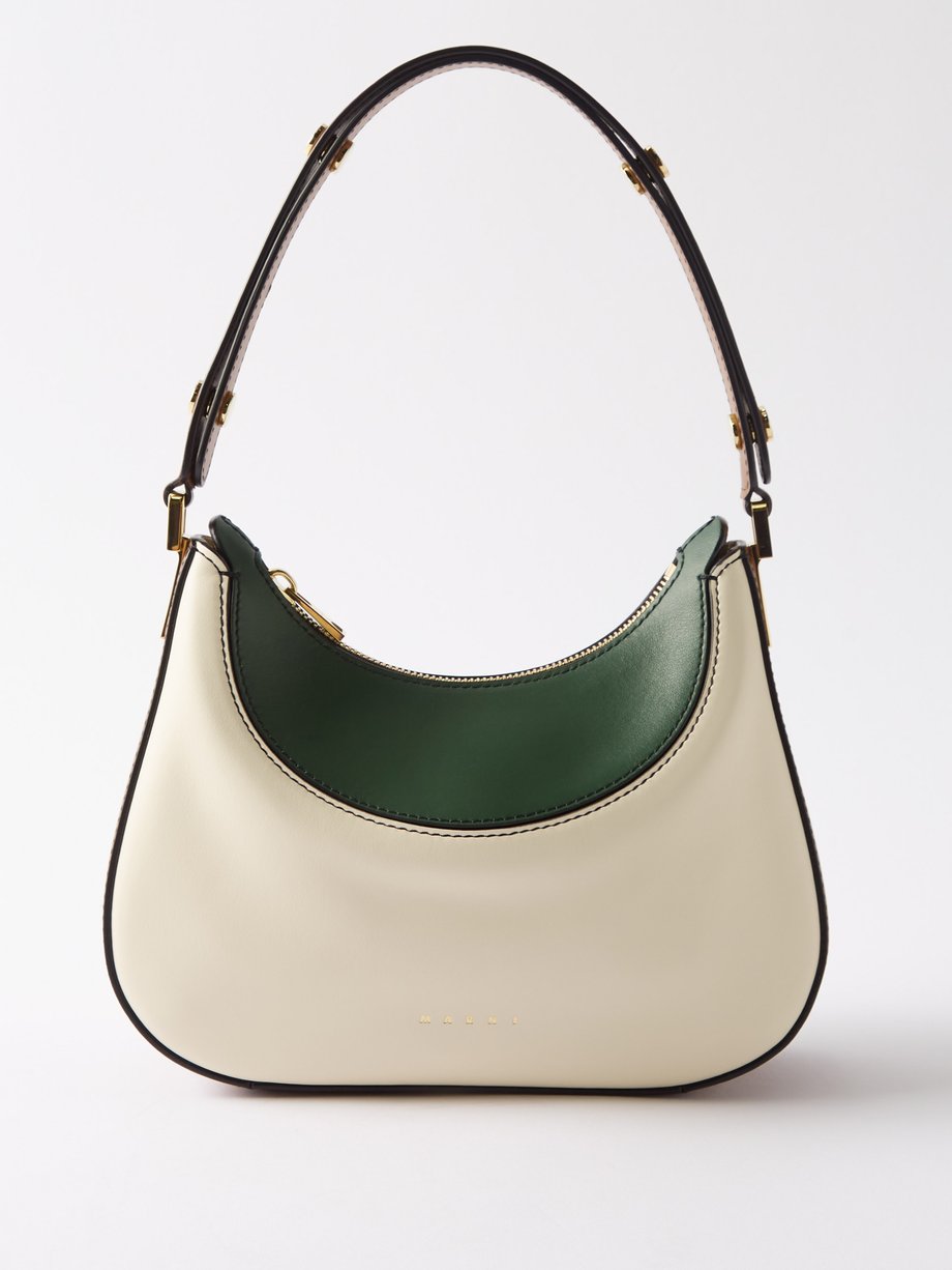 마르니 Marni Green Milano mini leather shoulder bag