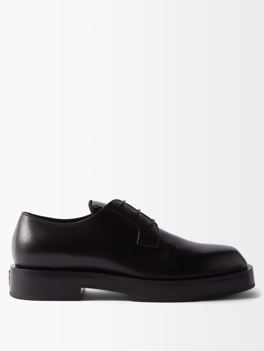 Black 4G square-toe leather Derby shoes | Givenchy | MATCHESFASHION US