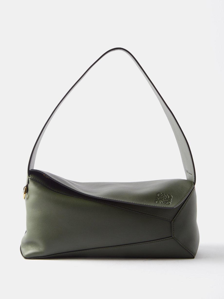 Green Puzzle Hobo leather shoulder bag | LOEWE | MATCHESFASHION US