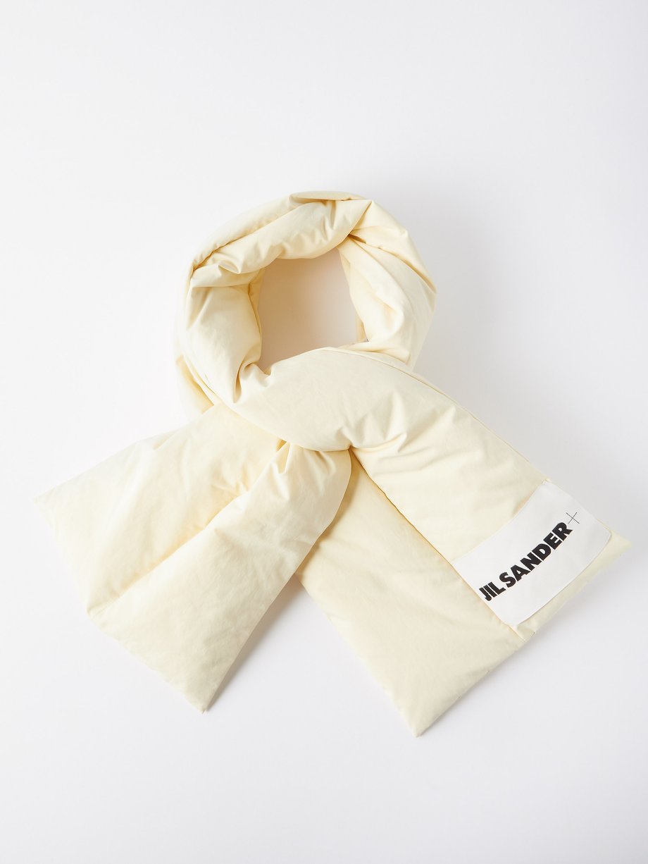 Beige Logo-patch padded nylon scarf | Jil Sander | MATCHESFASHION US