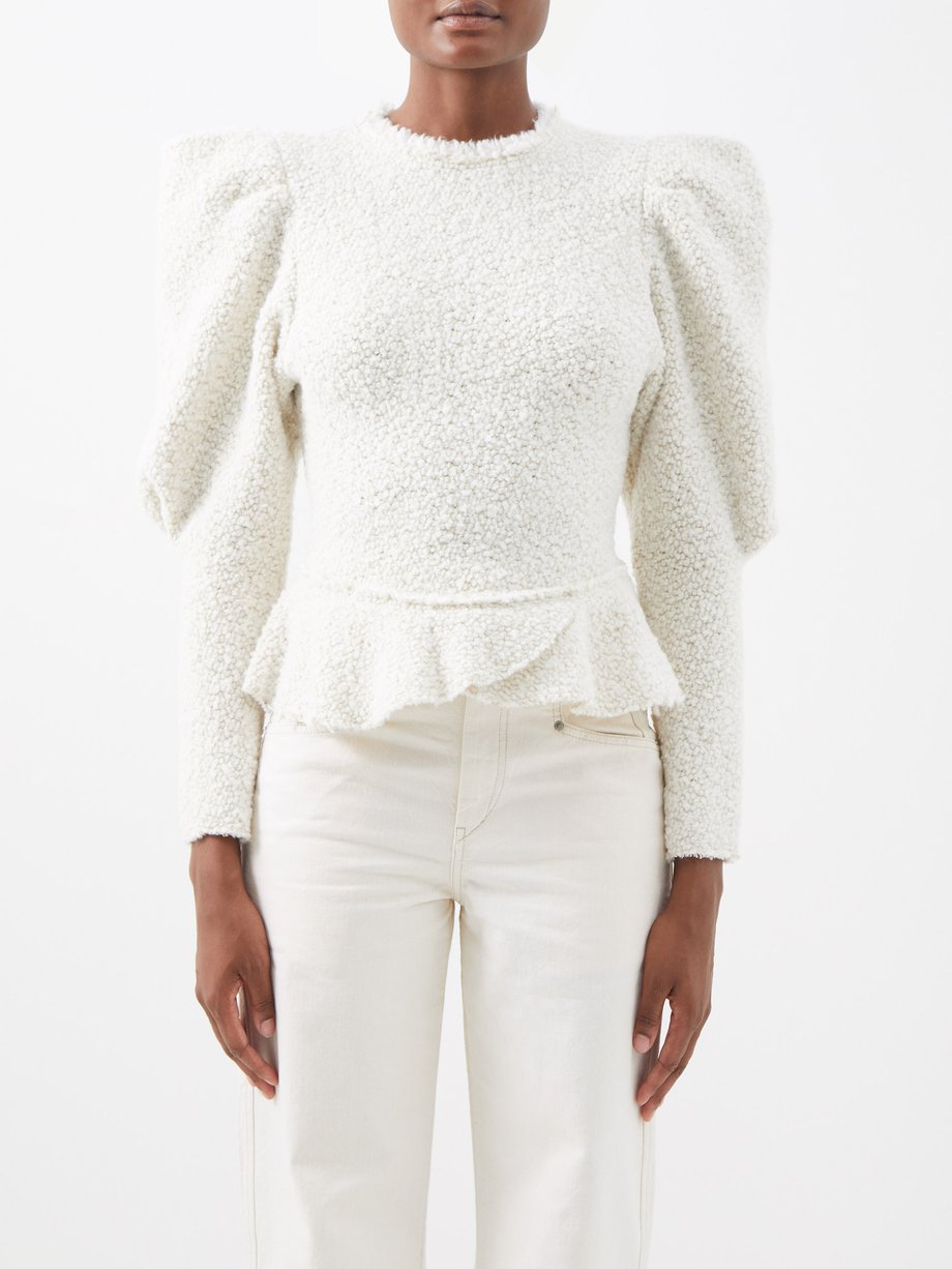 White Giamili puff-sleeve knitted top | Isabel Marant | MATCHESFASHION UK