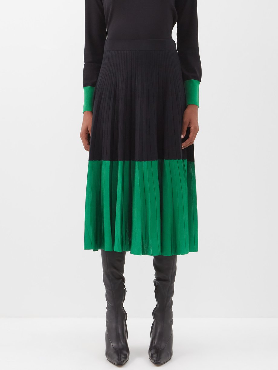 The Colette colour-block jersey midi skirt Black Cefinn | MATCHESFASHION FR