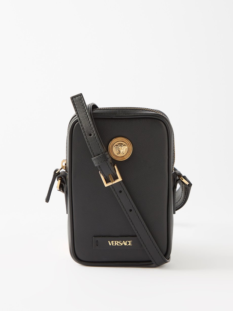 versace leather satchel