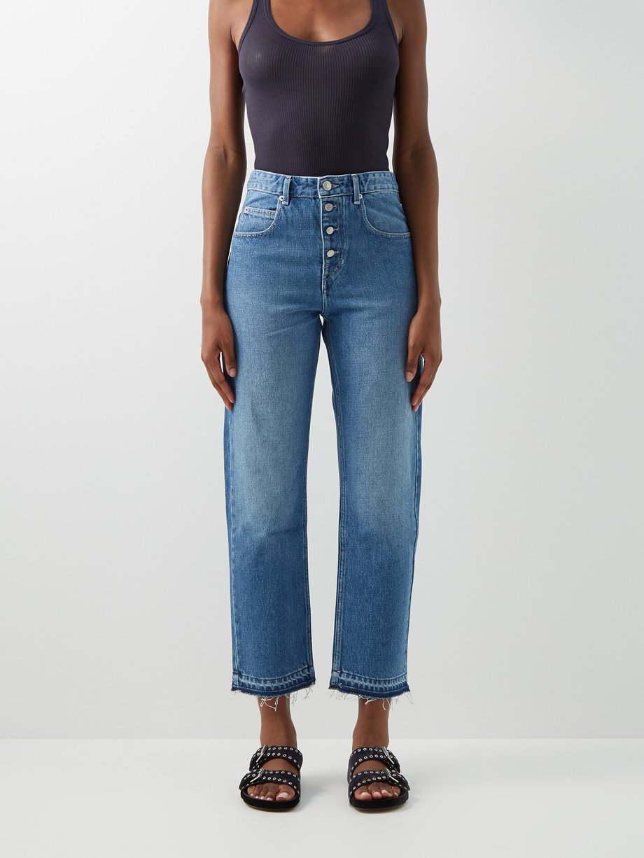 Isabel Marant Étoile Blue Belden high-rise straight-leg jeans | 매치스패션 ...