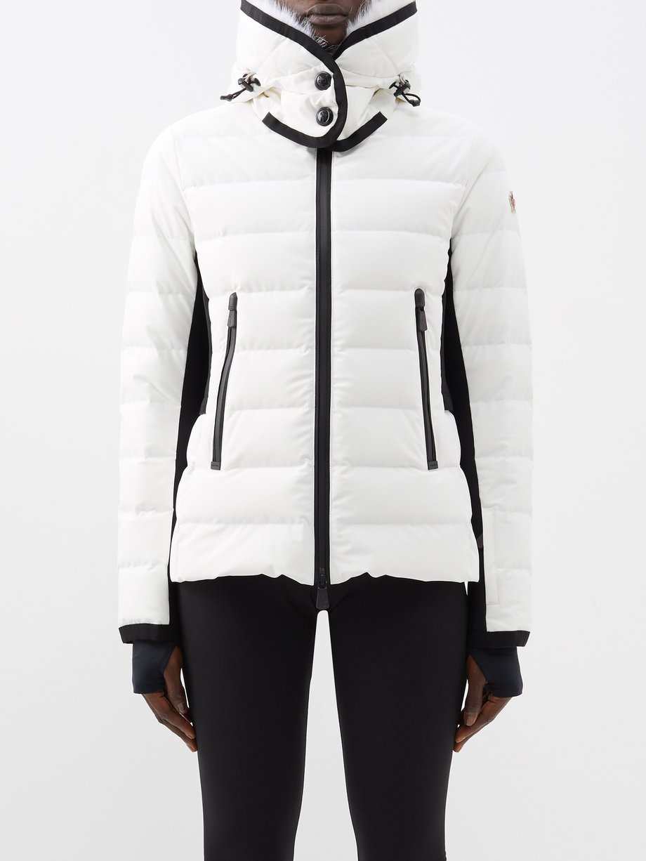Moncler Grenoble White Lamoura faux fur-trim down ski jacket | 매치스패션 ...