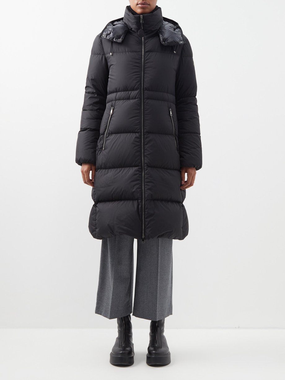 Moncler Moncler Brouffier quilted down hooded coat Black｜MATCHESFASHION ...
