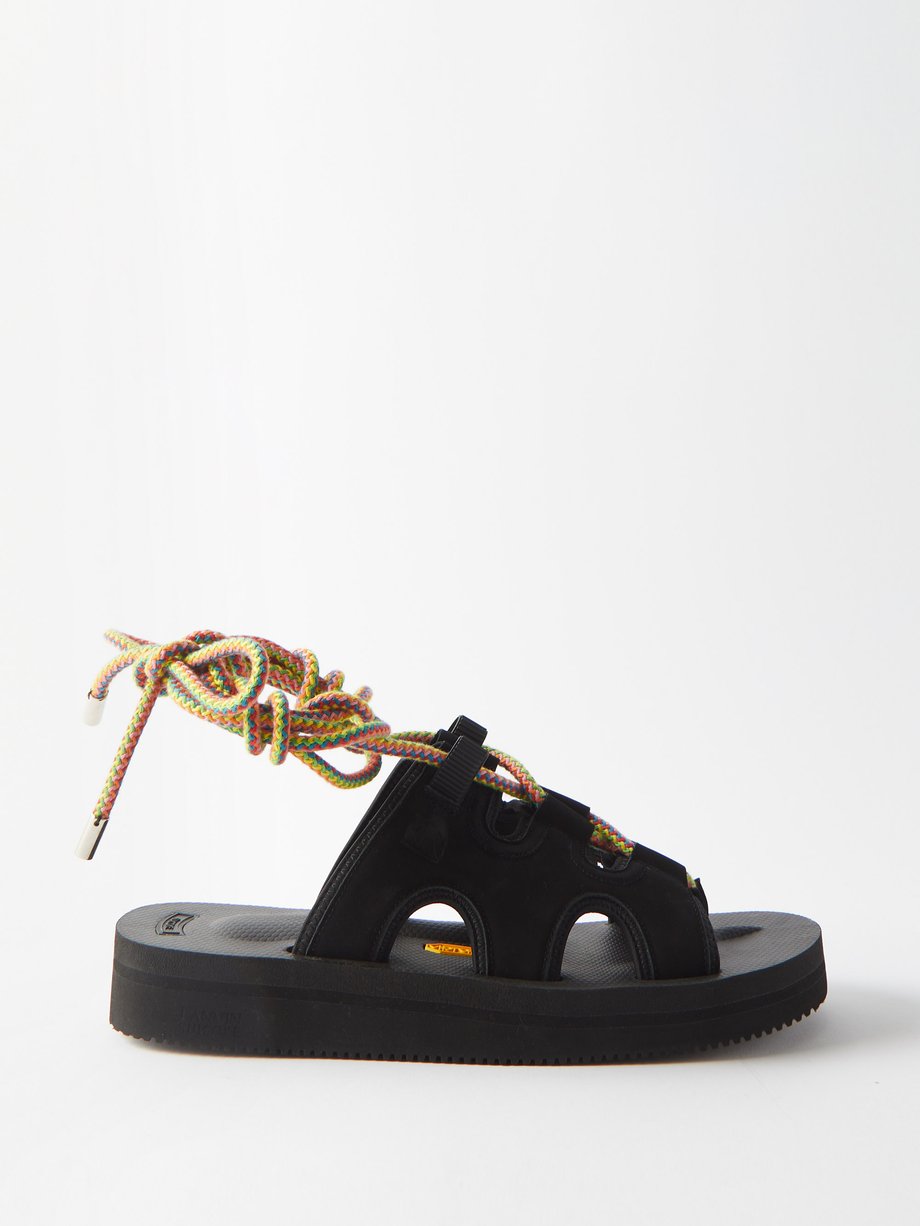 Black OG-326 nubuck sandals | Suicoke x Lanvin | MATCHESFASHION AU