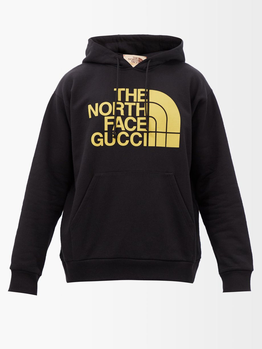 Black X The North Face cotton-jersey hoodie | Gucci 