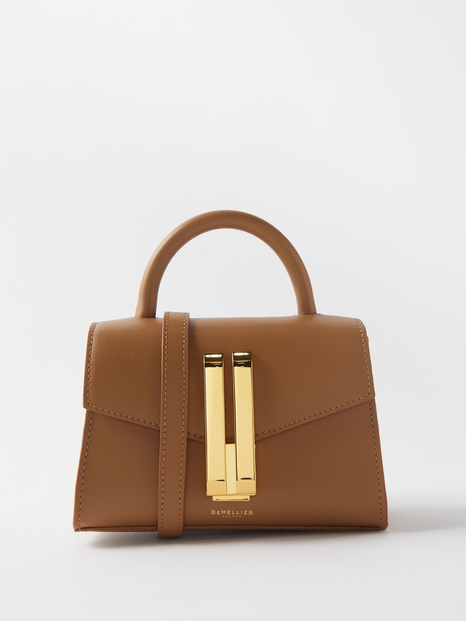 Brown The Nano Montreal leather cross-body bag | Demellier ...