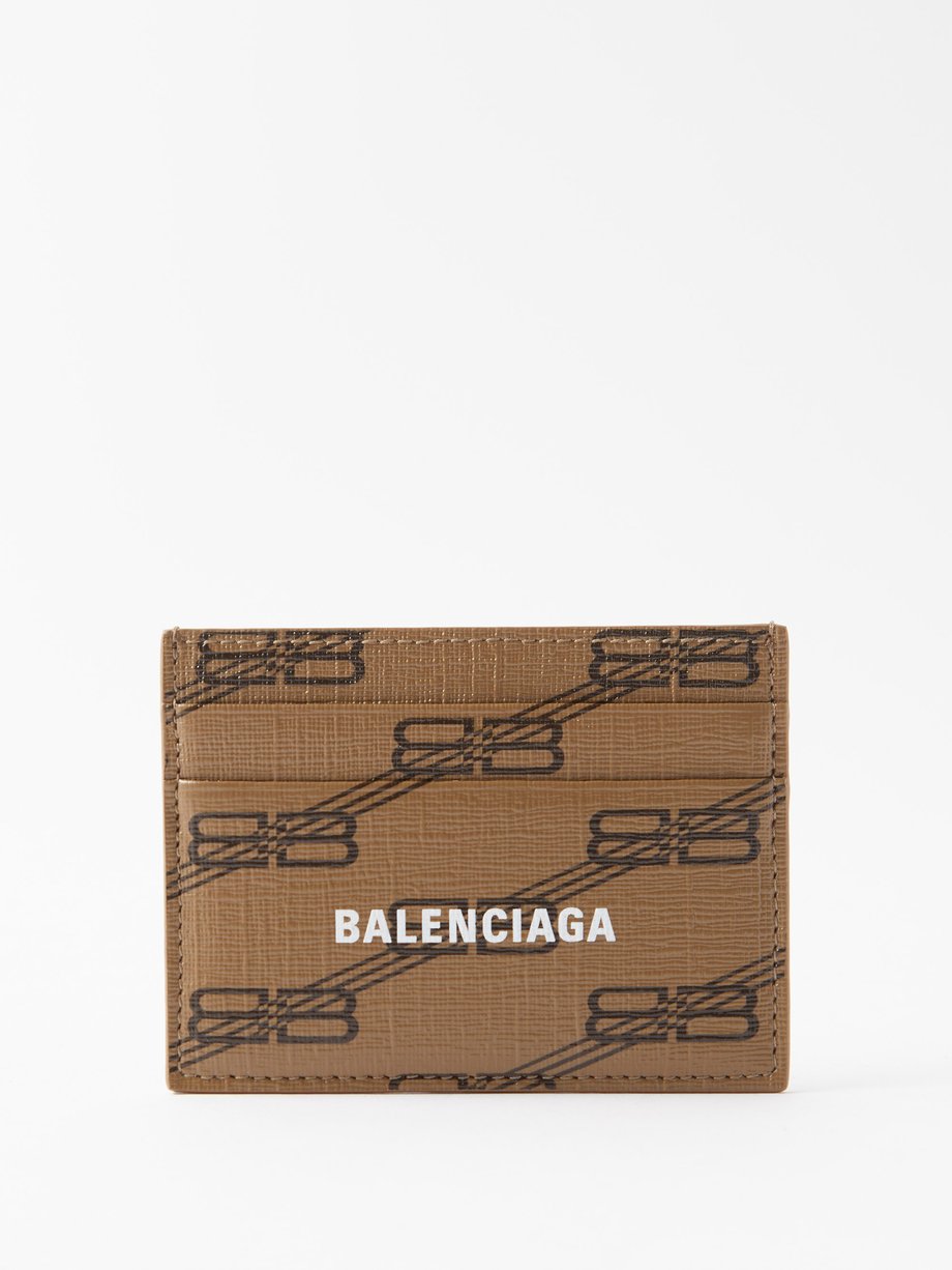 발렌시아가 Balenciaga Brown Cash leather cardholder