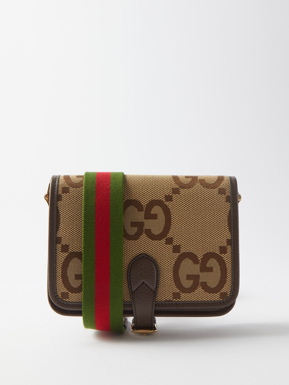 Beige Jumbo-GG canvas shoulder bag | Gucci | MATCHESFASHION UK