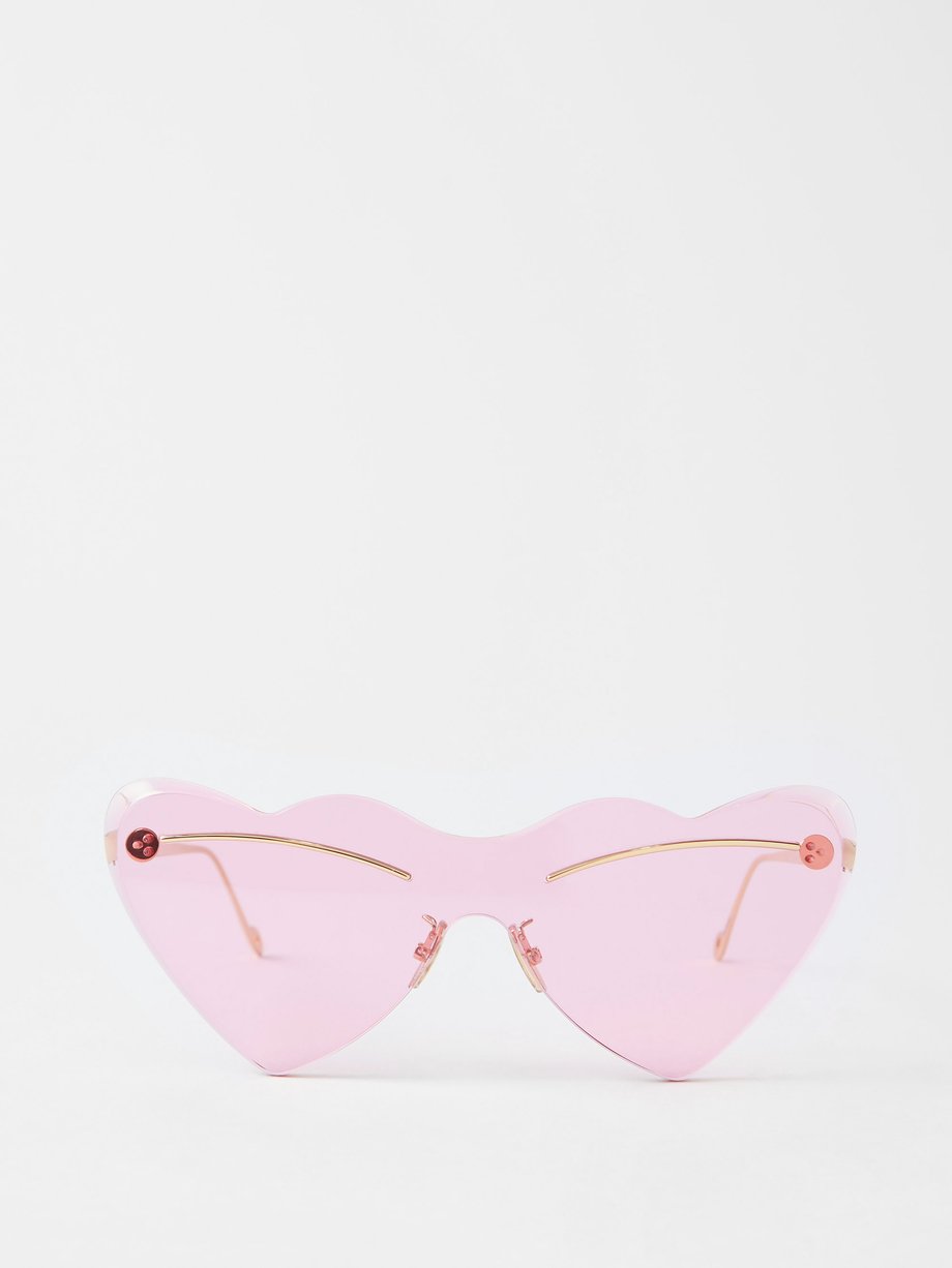 Womens Sunglasses Loewe Sunglasses Loewe Paulas Ibiza Heart-shaped Sunglasses in White 