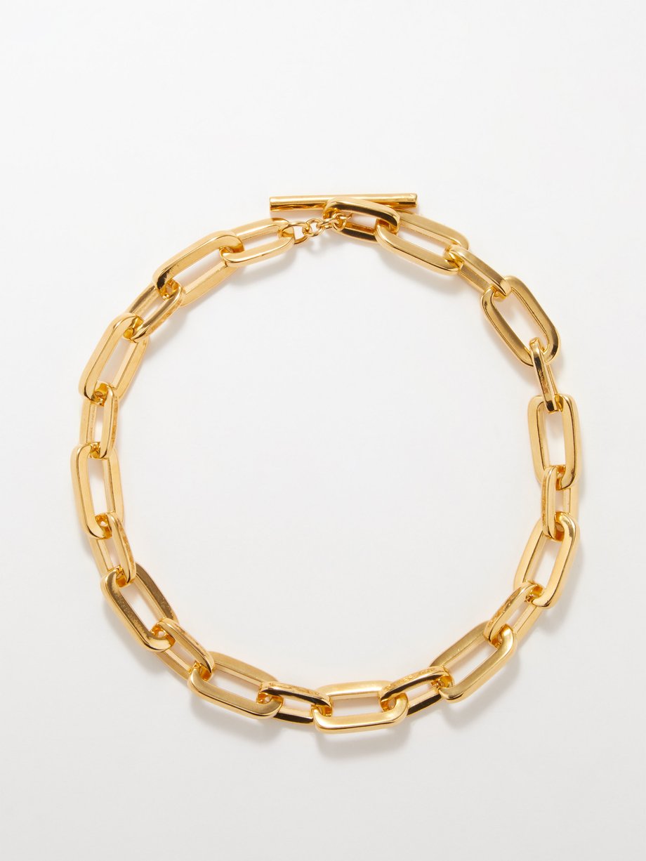 Gold Epic Chain 14kt gold-plated necklace | Joolz by Martha Calvo ...