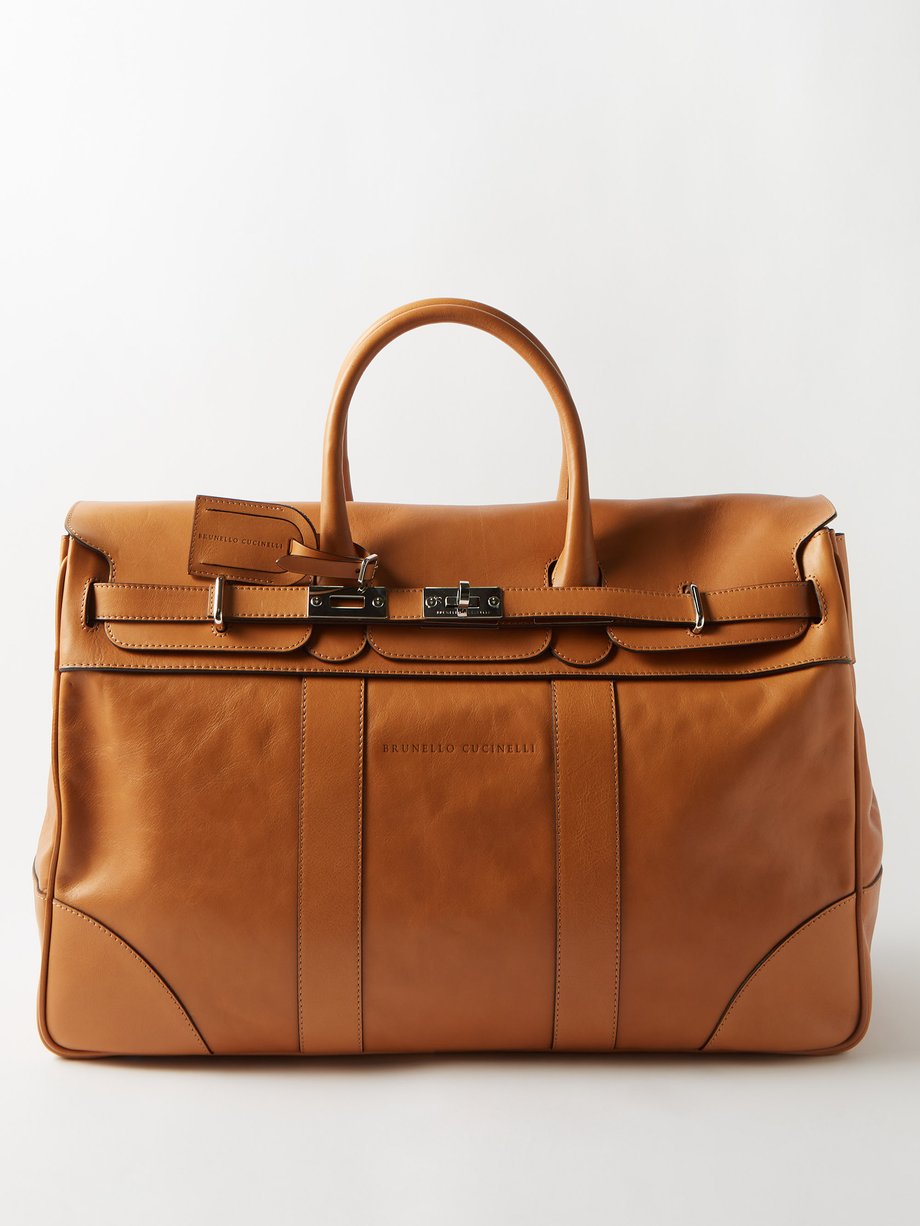 Mens Tan Leather Holdall MATCHESFASHION Men Accessories Bags Travel Bags 