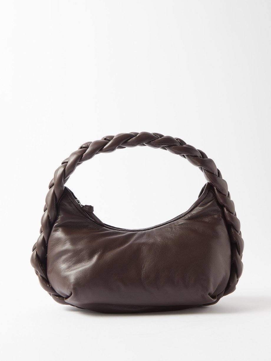 헤레우 에스피가백 Hereu Brown Espiga braided-handle leather bag