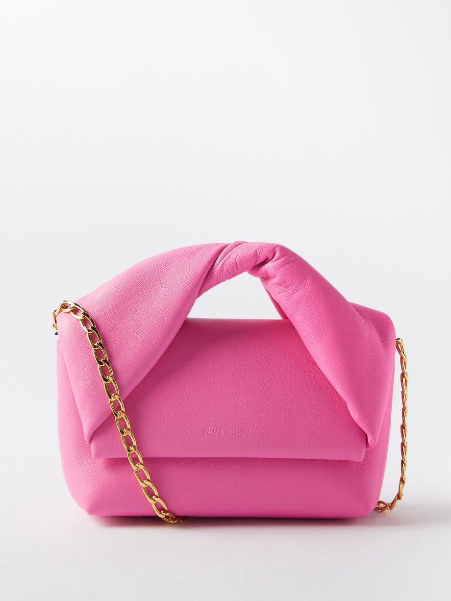 JW앤더슨 JW Anderson Pink Twister leather clutch bag