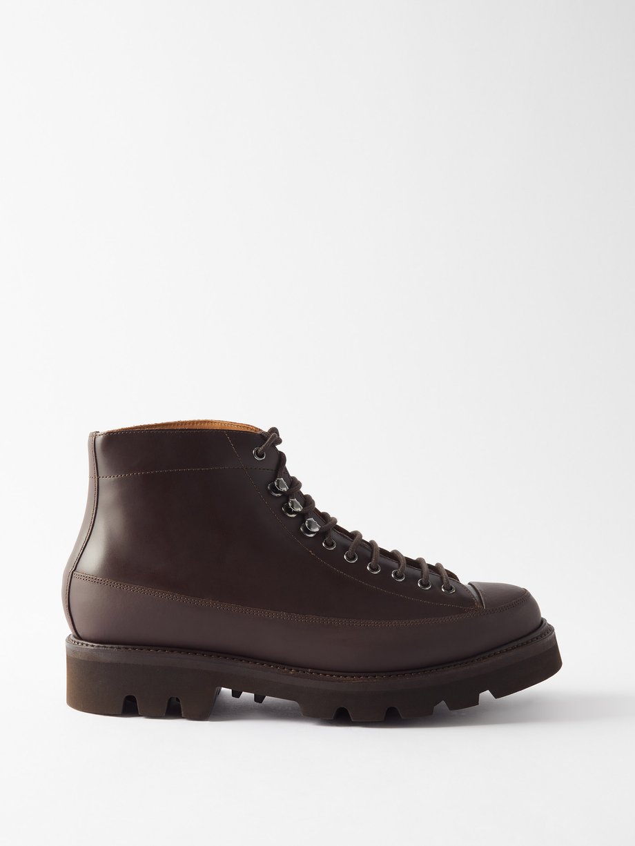 Brown Augustus leather boots | Grenson | MATCHESFASHION US