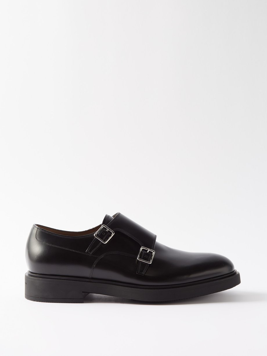 MATCHESFASHION Men Shoes Flat Shoes Formal Shoes Black Polido Monk-strap Leather Shoes Mens 