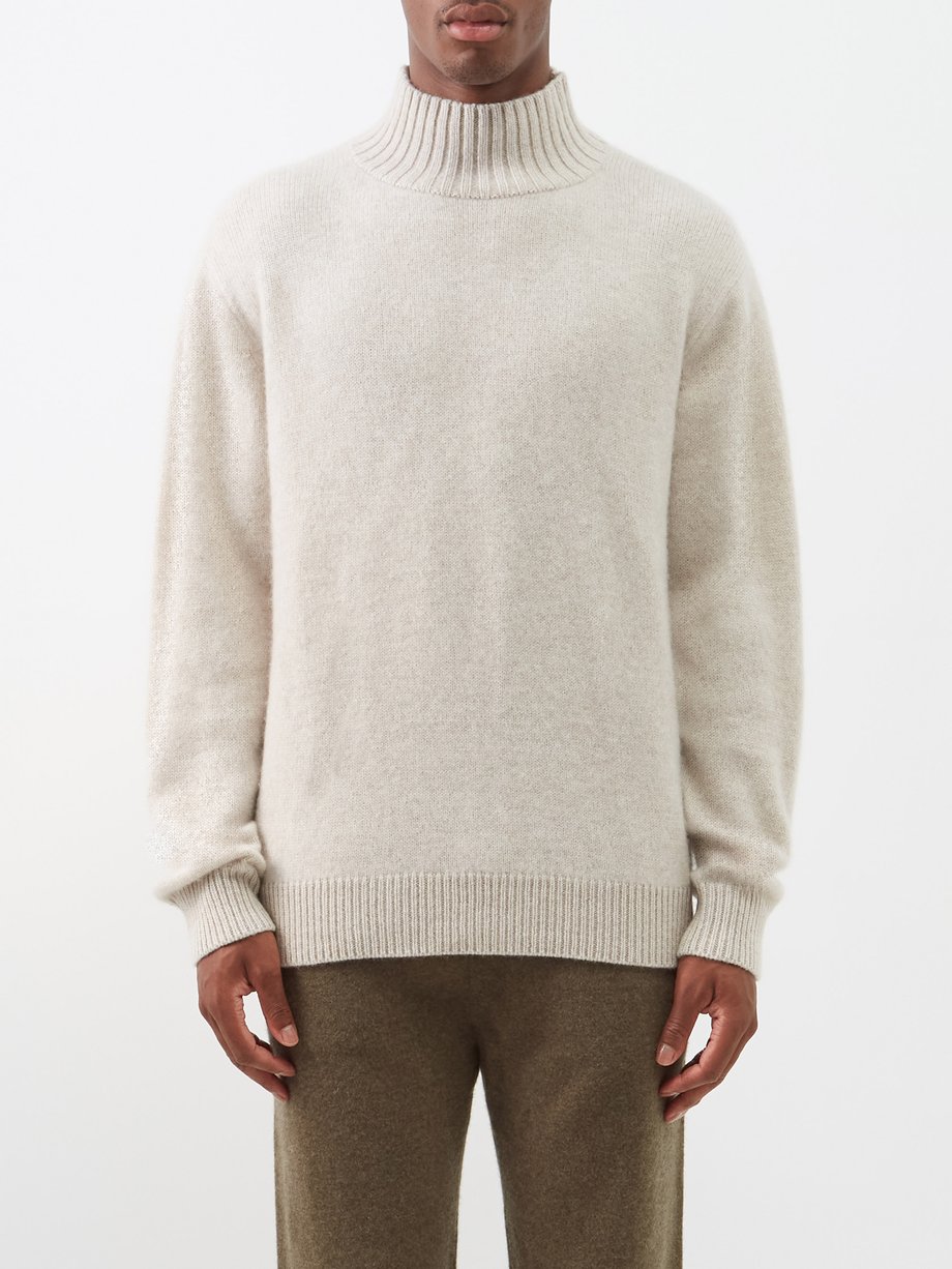 White Cashmere roll-neck sweater | The Elder Statesman | MATCHESFASHION US