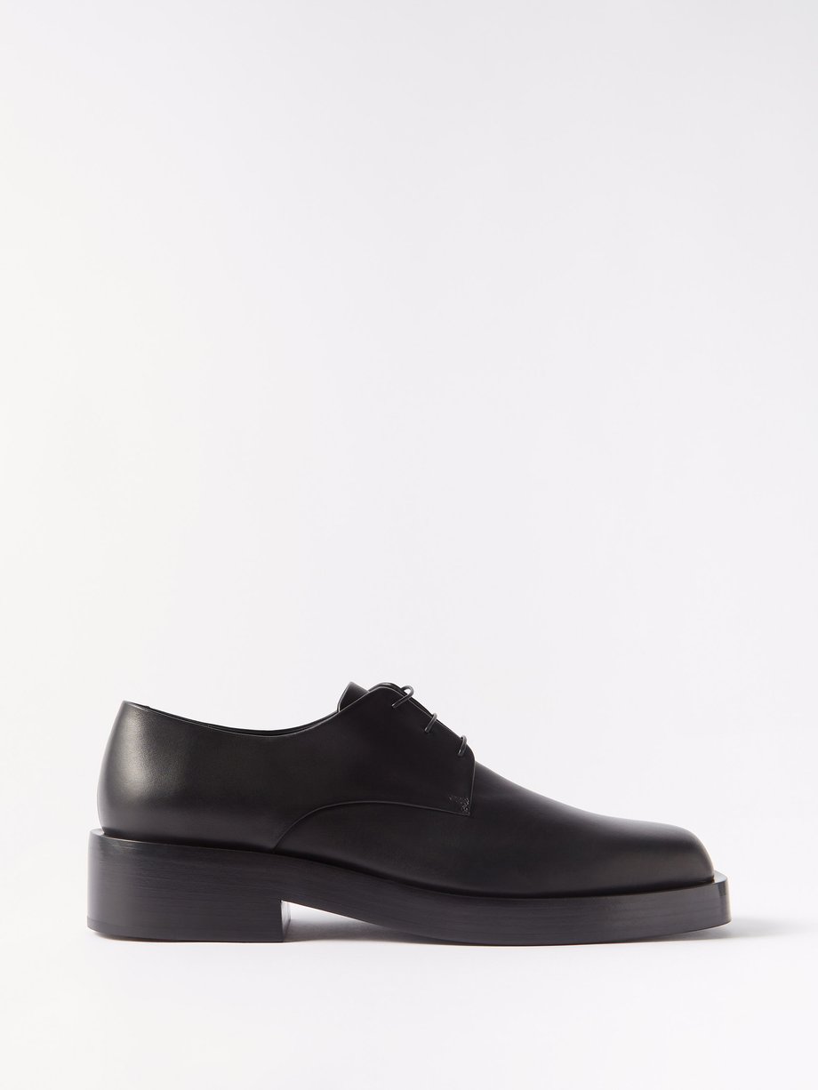 Black Vitello leather Derby shoes | Jil Sander | MATCHESFASHION US