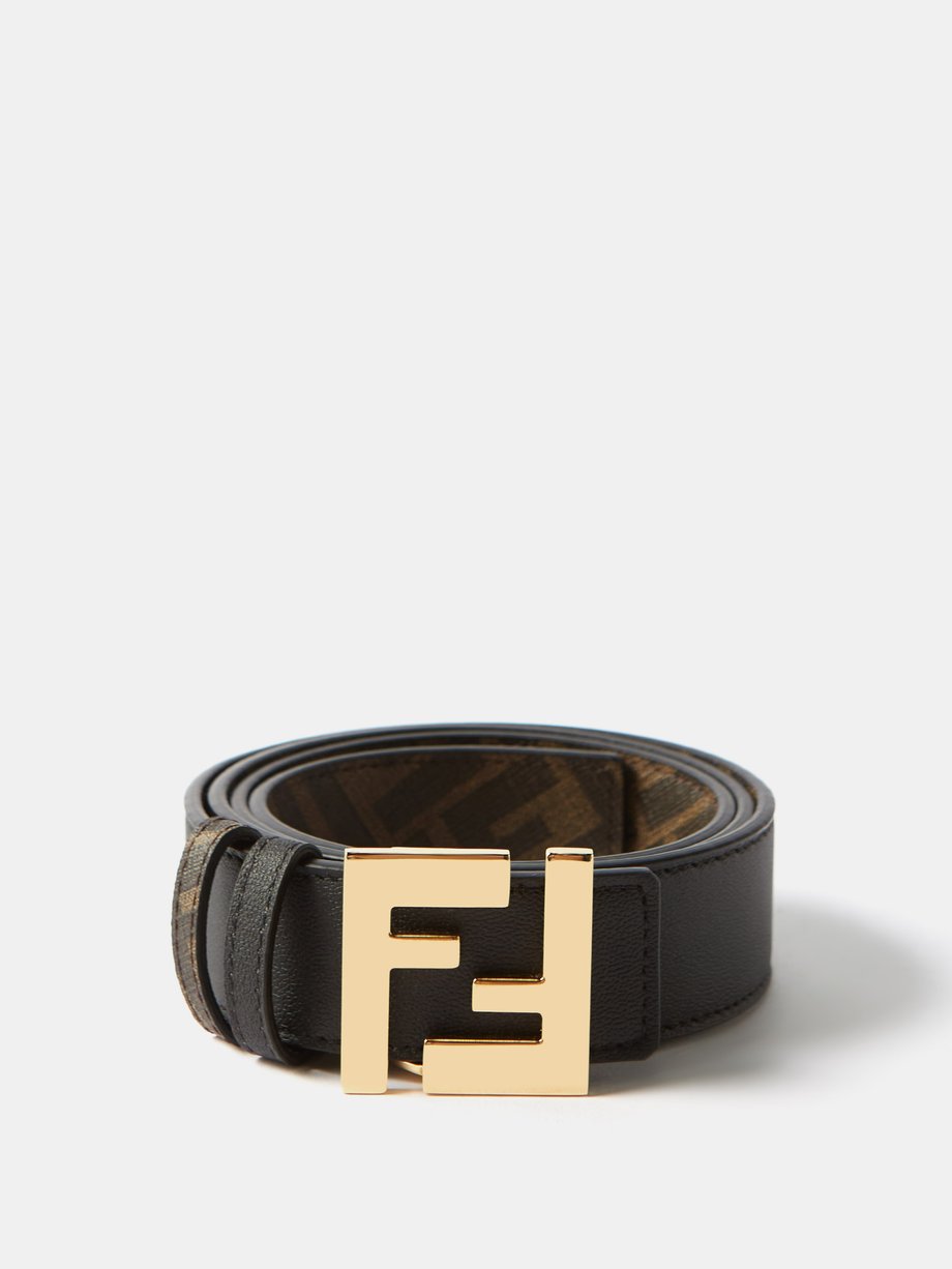 Black FF-logo reversible leather belt | Fendi | MATCHESFASHION UK