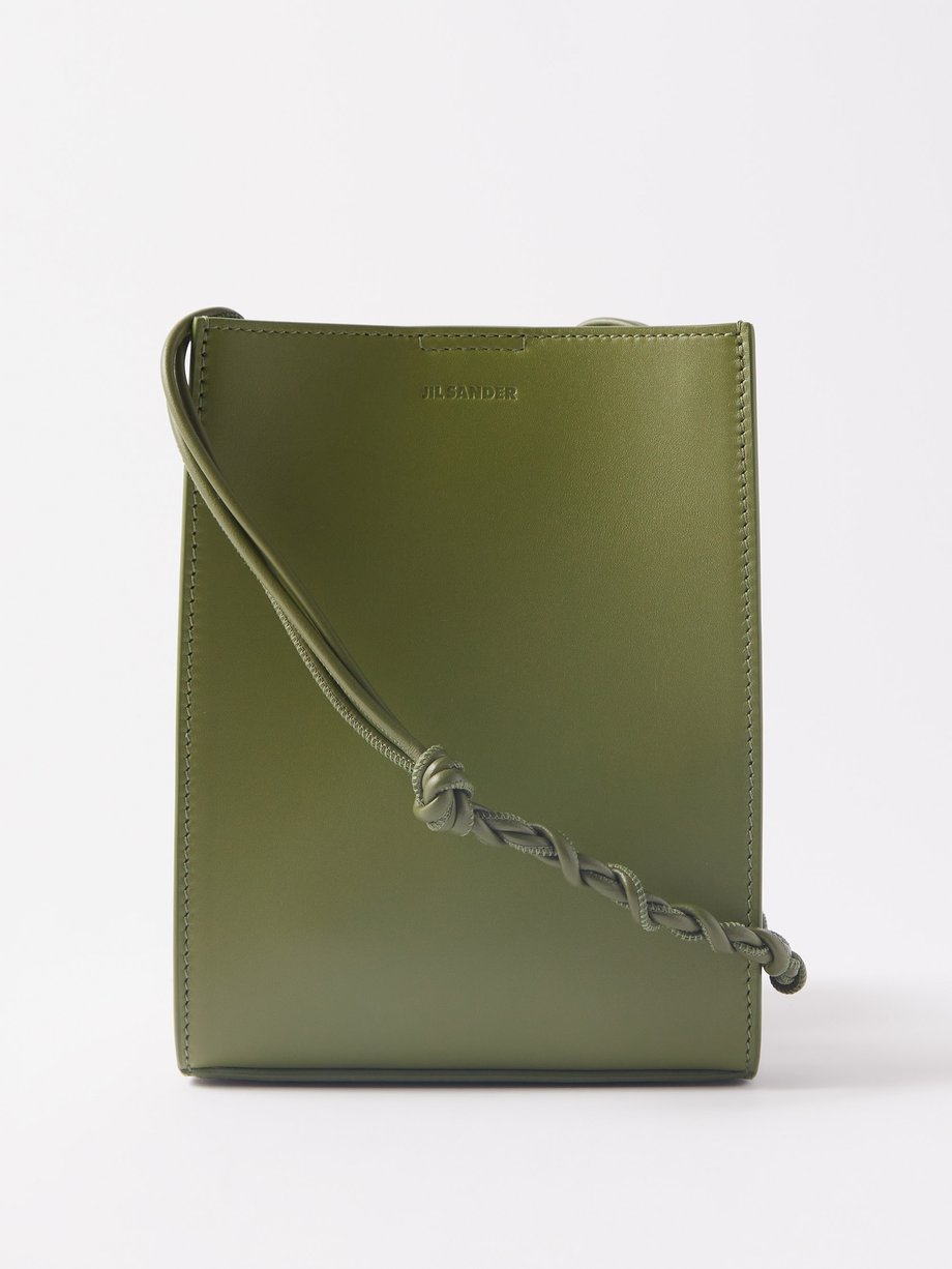 Jil Sander Leather Tangle in Green for Men Mens Bags Messenger bags 