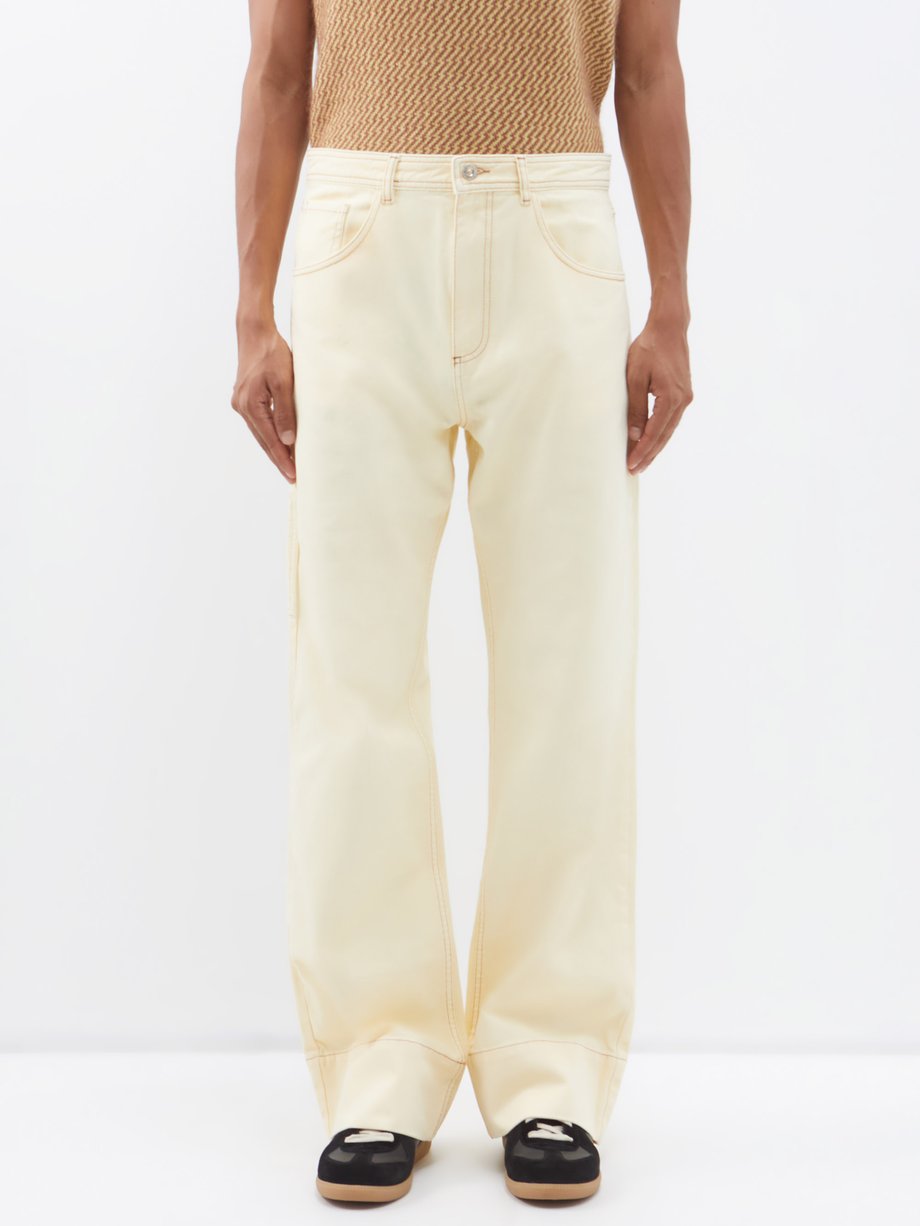 Yellow Sunrise straight-leg jeans | Wales Bonner | MATCHESFASHION AU