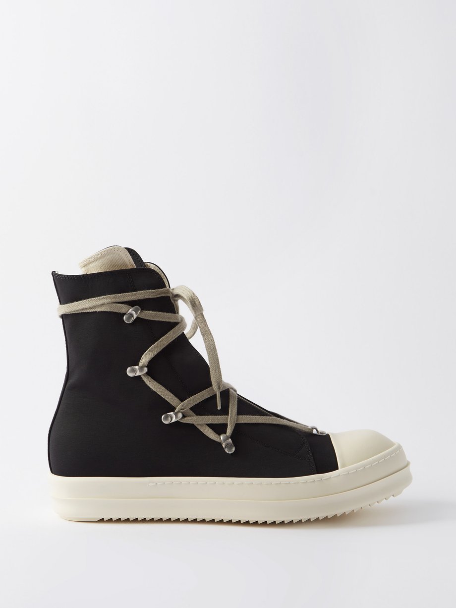 Womens Shoes Trainers High-top trainers Rick Owens High-top Leather Sneakers in Black 