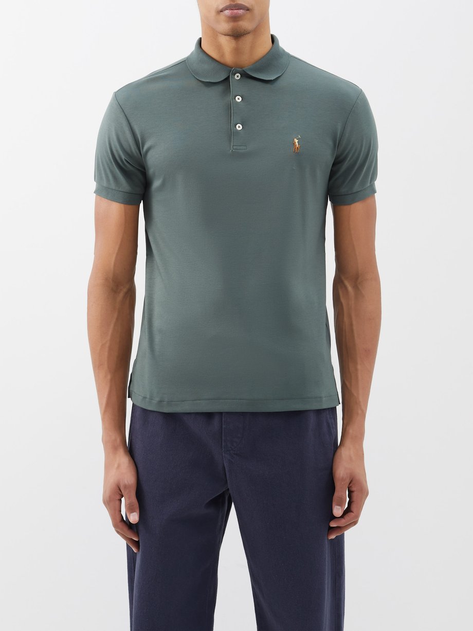Green Pima cotton-jersey polo shirt | Polo Ralph Lauren | MATCHESFASHION AU