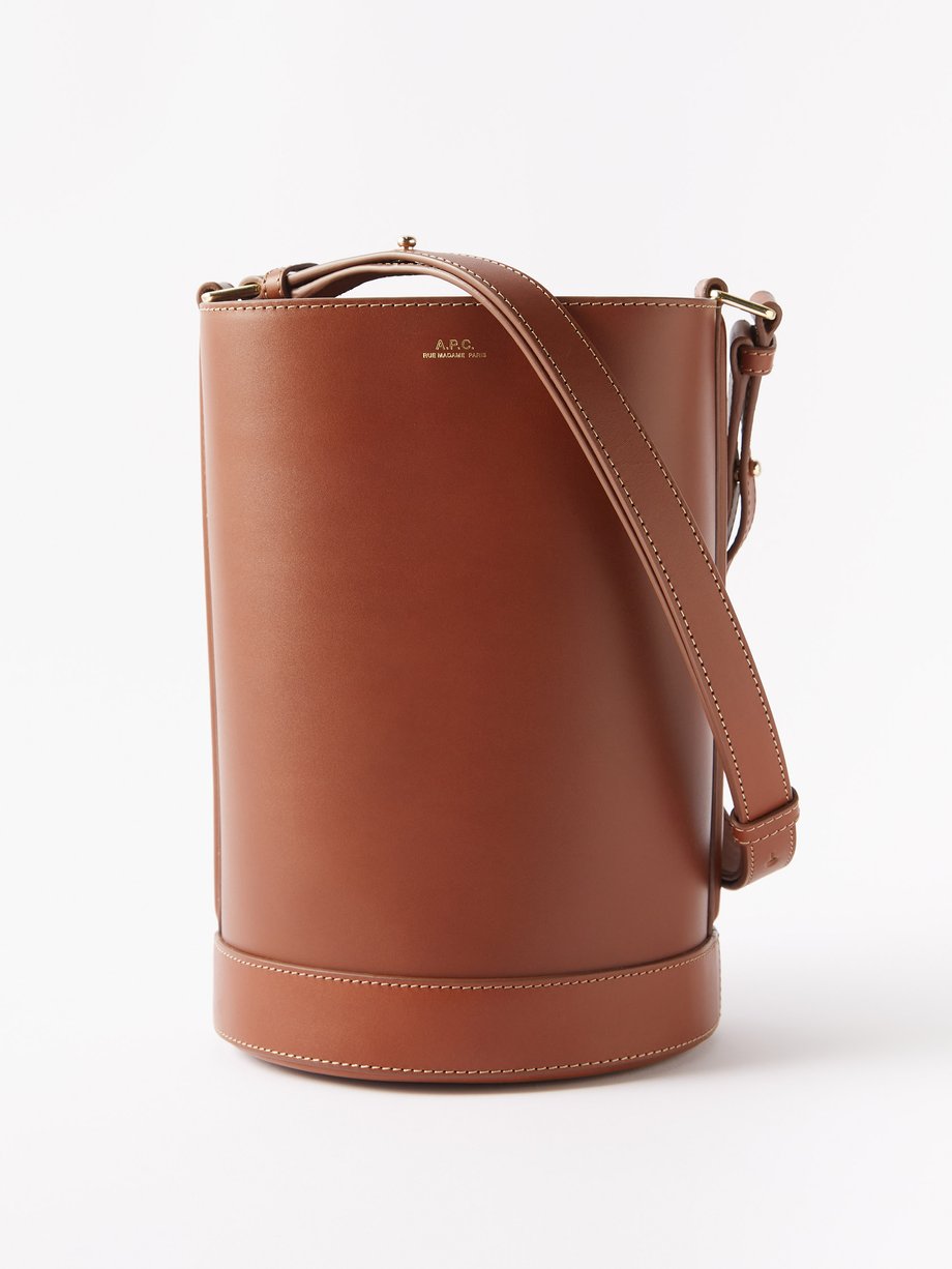 아페쎄 A.P.C. Tan Ambre leather bucket bag