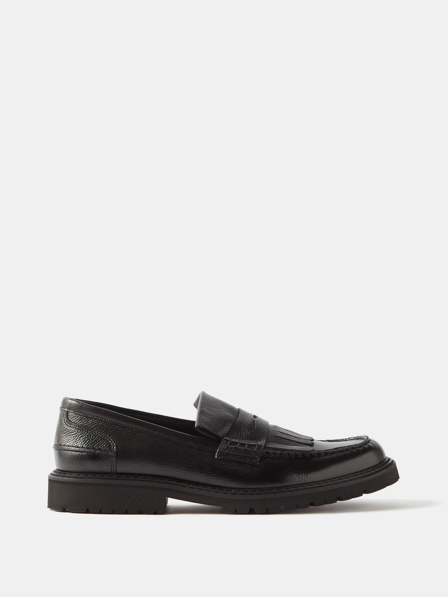 送料無料】 VINNY'S ヴィニーズ kilty leather loafers econet.bi