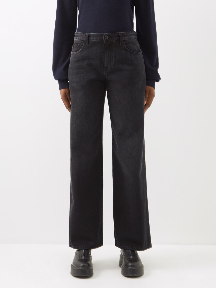 Black Eglitta low-rise wide-leg jeans | The Row | MATCHESFASHION UK
