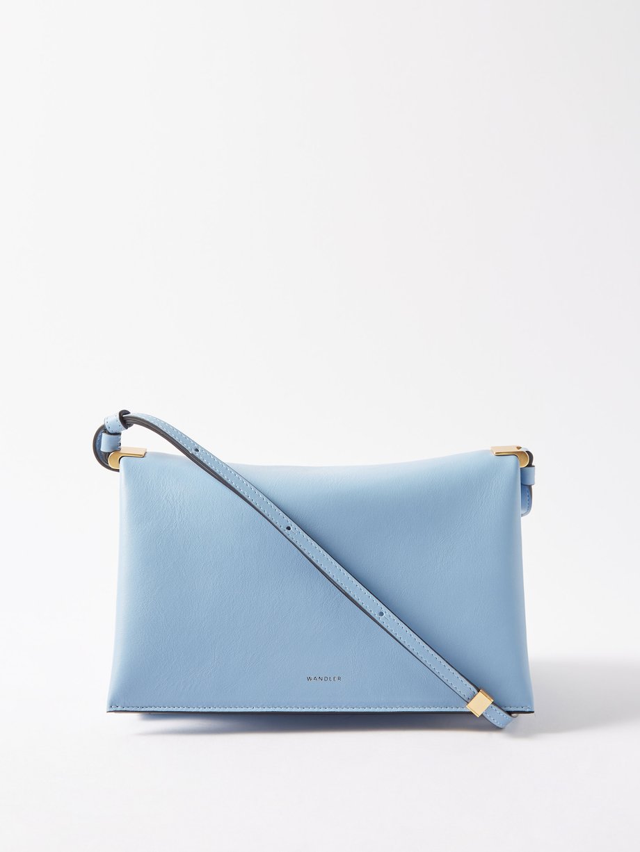반들러 Wandler Blue Uma Baguette small leather shoulder bag