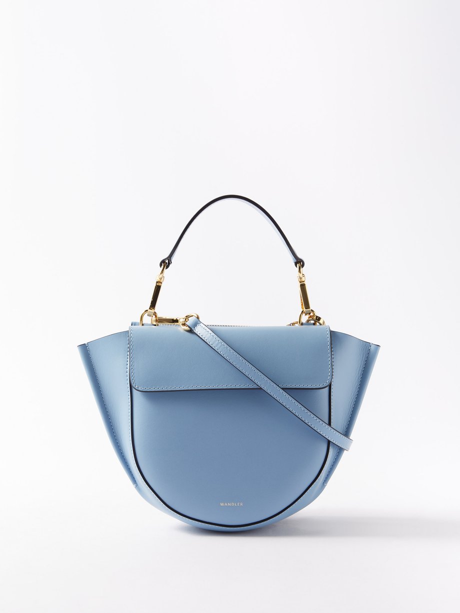 반들러 Wandler LIGHT BLUE Hortensia mini leather cross-body bag