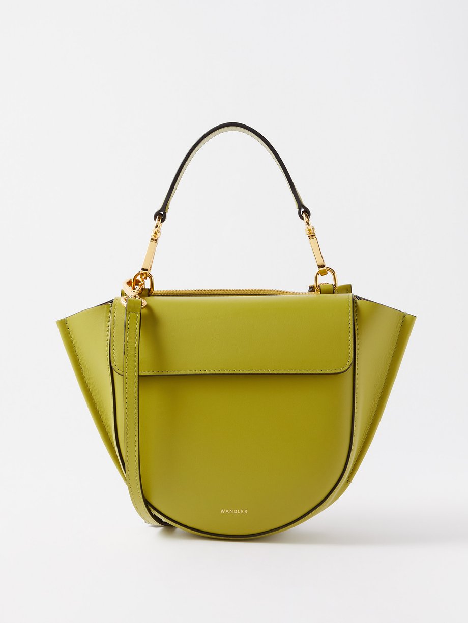 반들러 Wandler Green Hortensia mini leather cross-body bag