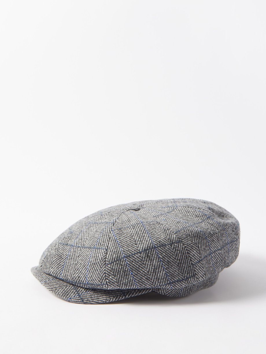 Black Check herringbone-wool flat cap | Paul Smith | MATCHESFASHION UK