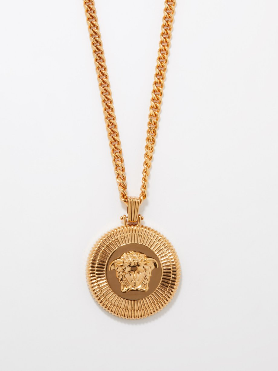 Pouch twist collide Gold Medusa-pendant chain necklace | Versace | MATCHESFASHION US
