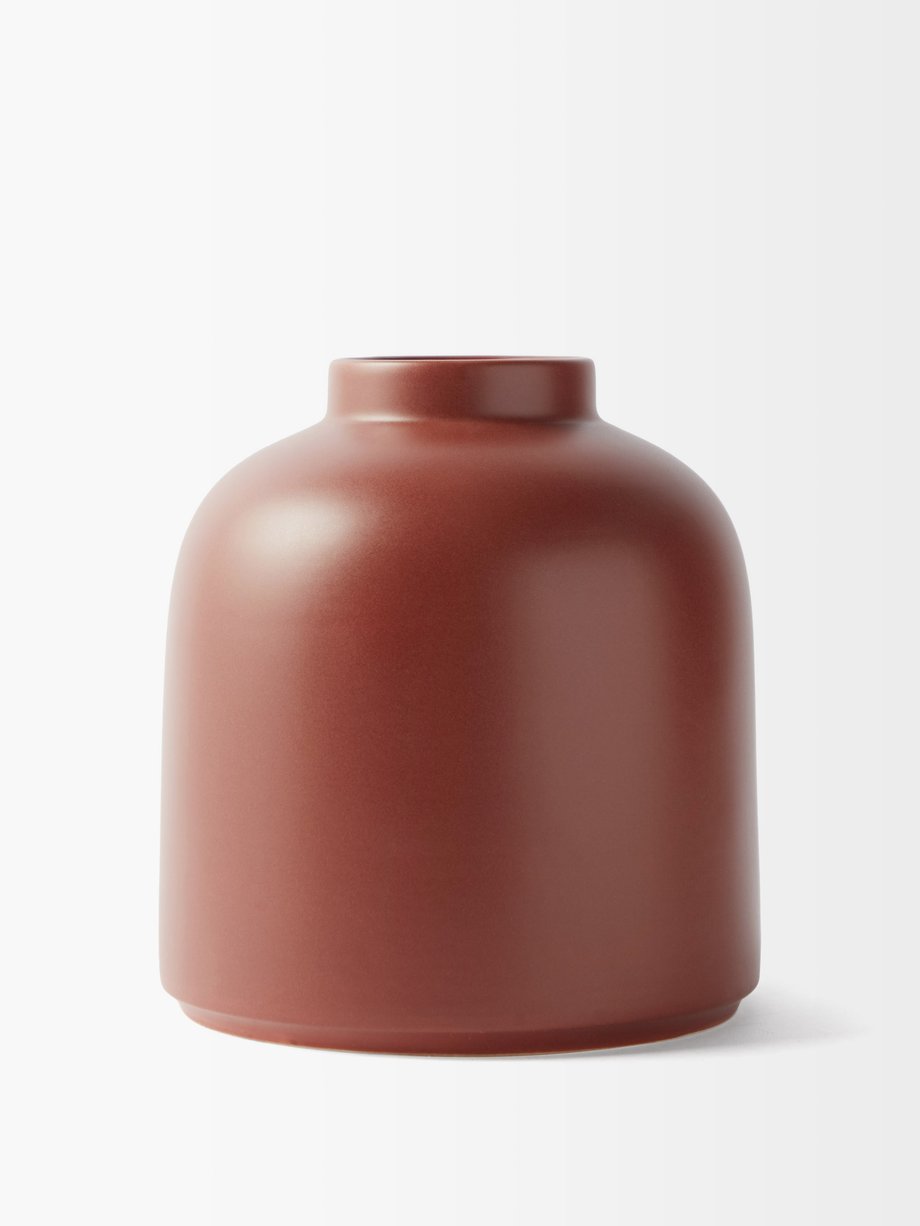 라위 오마 도기 화병 Raawii DARK BROWN Omar earthenware vase